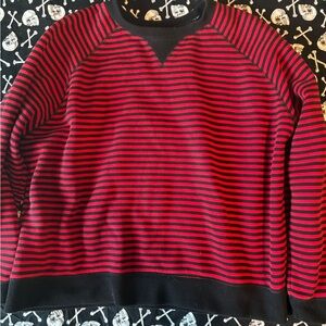 Red and Black Grunge Crewneck Sweatshirt